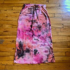 Whynotus Tie-Dye velour Maxi Skirt